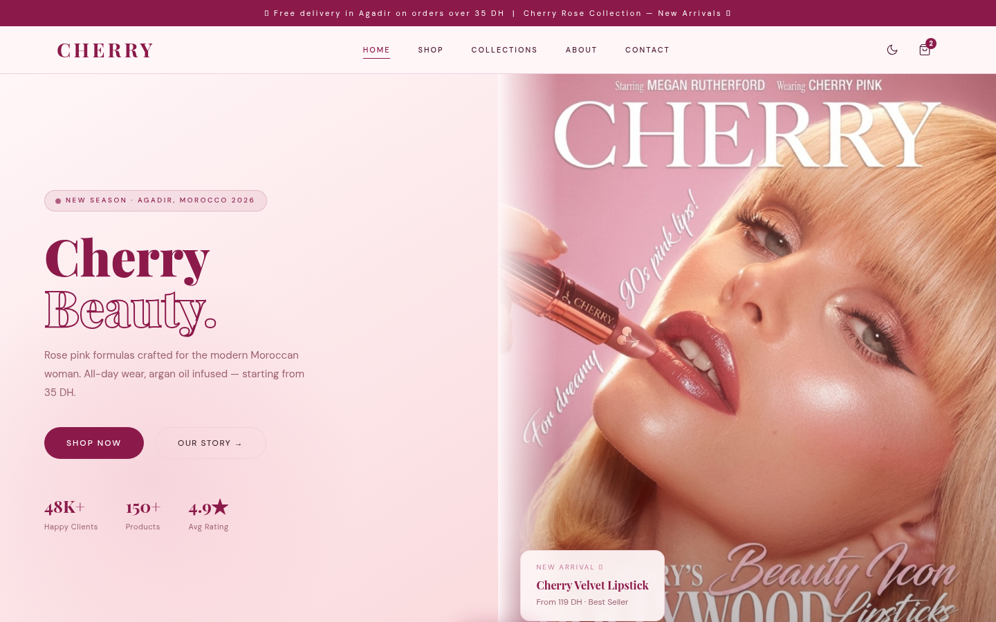 Cherry Beauty website preview