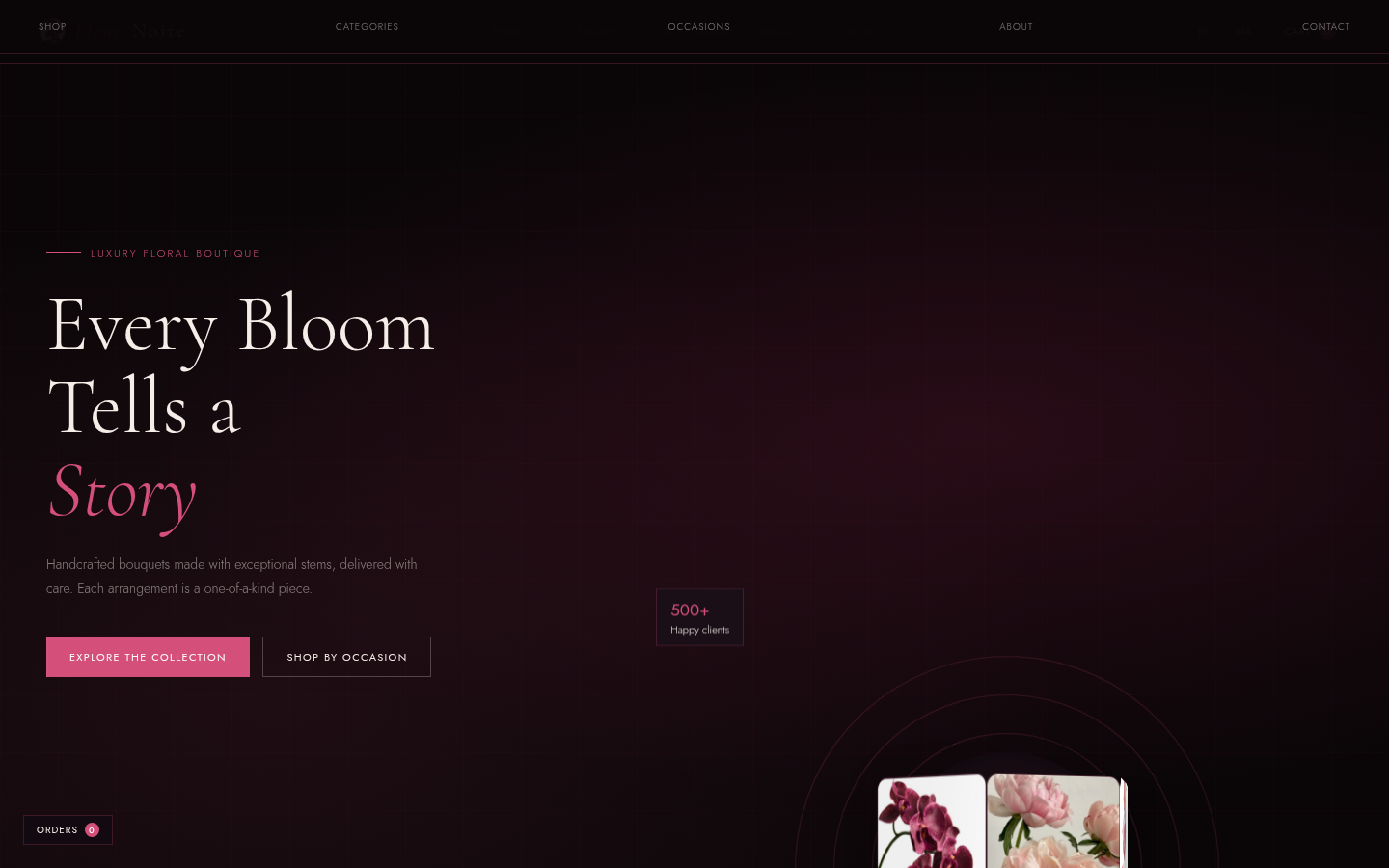 Flora Shop website preview
